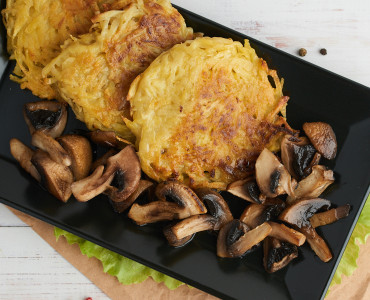 Драники с грибами 